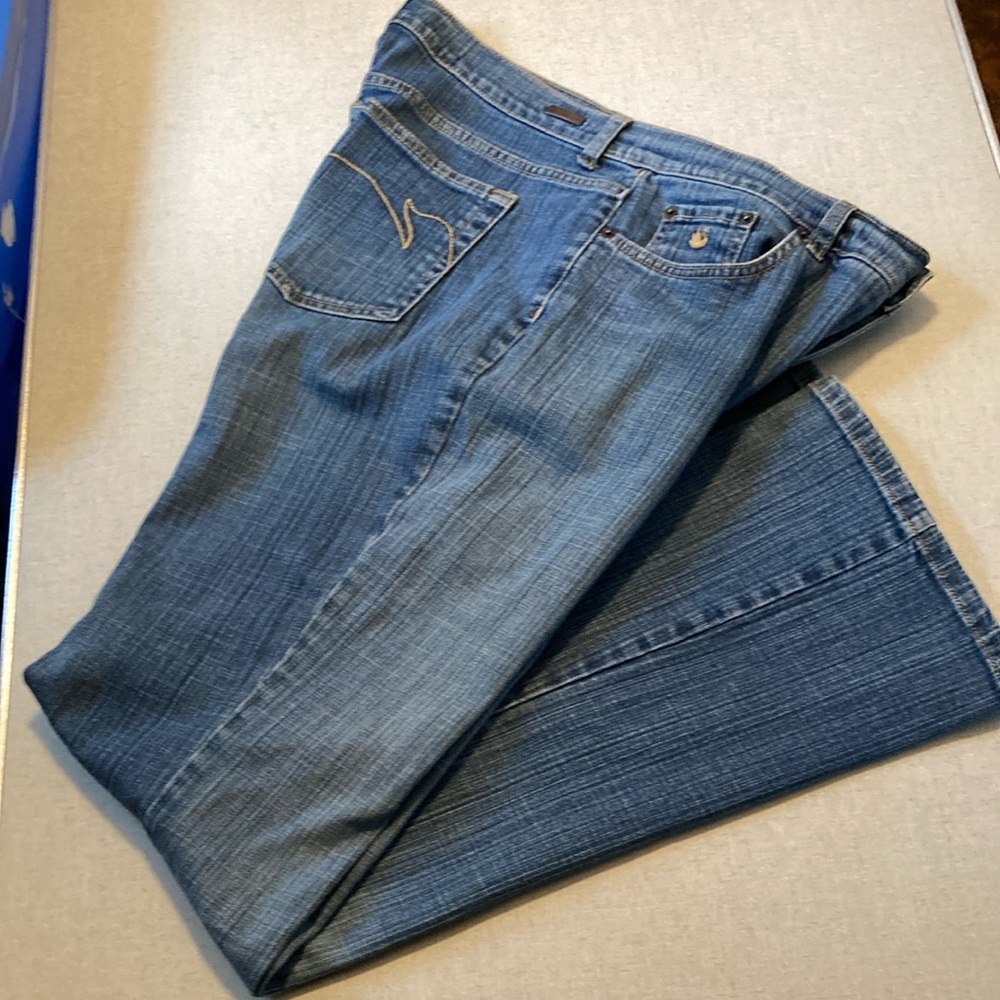 Gloria Vanderbilt, Women’s, Size 10, bootcut, blue jeans.